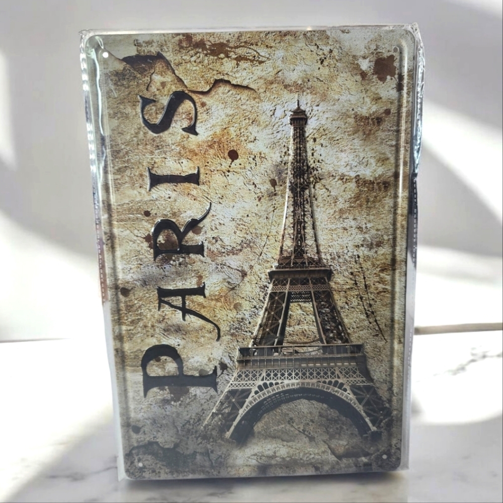 🆕️ UNKNOWN Paris Eiffel Tower Metal Sign